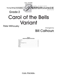 Carol of the Bells Variant Orchestra Scores/Parts sheet music cover